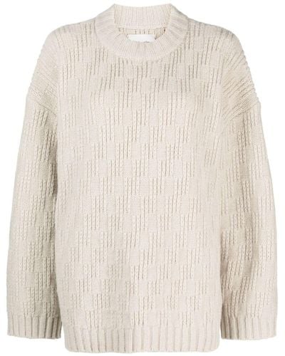 Holzweiler Crew-neck Wool Sweater - White