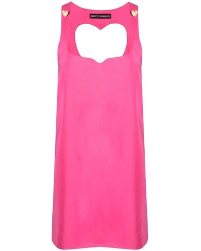 Marco Rambaldi Heart-cut Sleveless Dress - Pink