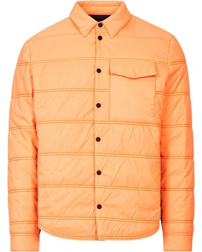 Aztech Mountain Loge Peak Quilted Shirt Jacket - Orange