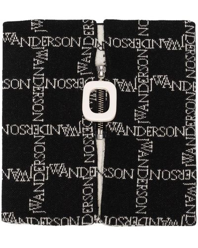 JW Anderson Halsband Met Intarsia Logo - Zwart