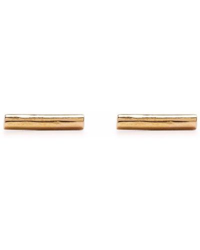 Ginette NY 18kt Yellow Gold Gold Strip Stud Earrings - Metallic