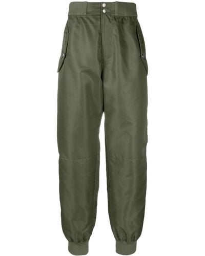 Alexander McQueen Pantalon à logo gravé - Vert