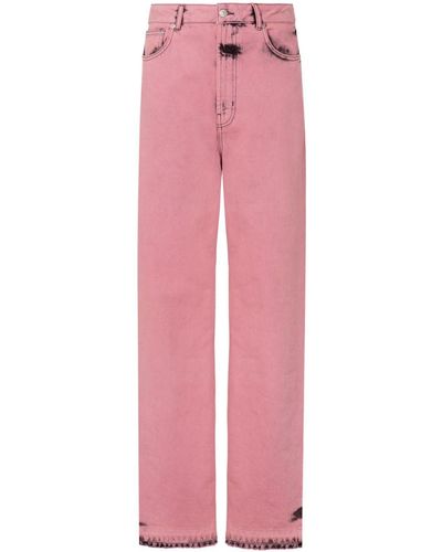 Moschino Jeans Hoch sitzende Tapered-Jeans - Pink