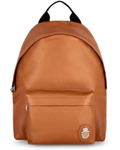 Billionaire Crest Leather Backpack - Orange