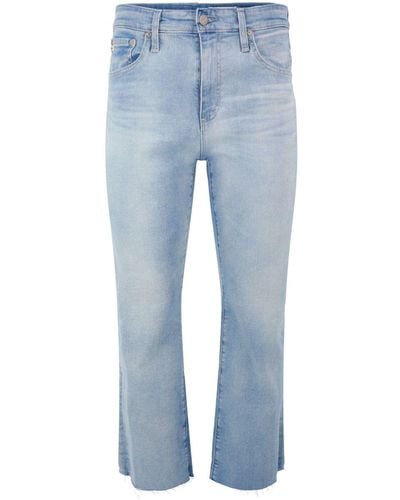 AG Jeans Jean ample Farah à coupe courte - Bleu