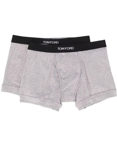 Tom Ford Set aus zwei Shorts mit Logo-Bund - Weiß