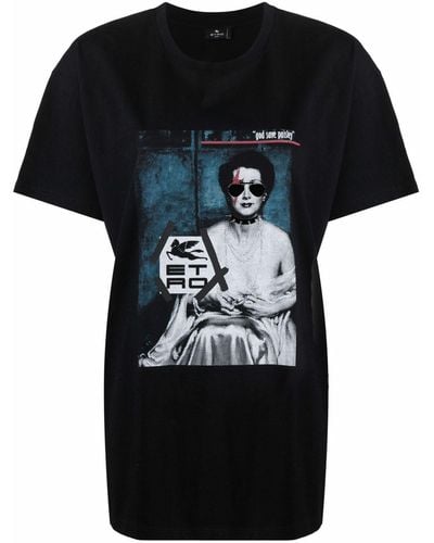 Etro Graphic-print T-shirt - Black