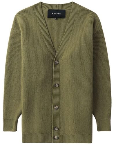 BOTTER V-neck Merino-wool Cardigan - Green