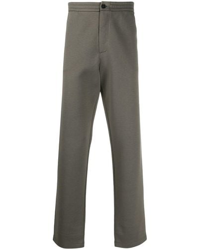 Giorgio Armani High-waisted Straight Leg Trousers - Grey