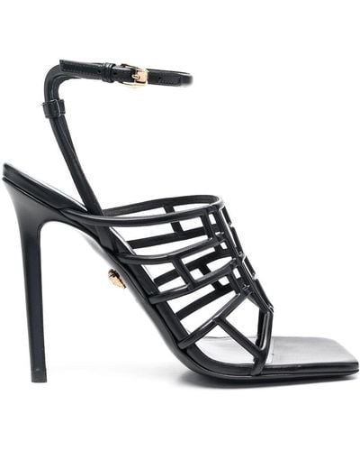 Versace Cut-out Detail 120mm Sandals - Black