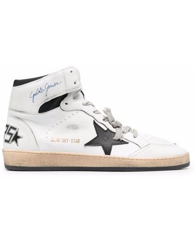 Golden Goose Sky-star High-top Lace-up Sneakers - White