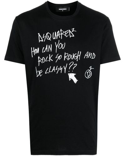 DSquared² スローガン Tシャツ - ブラック