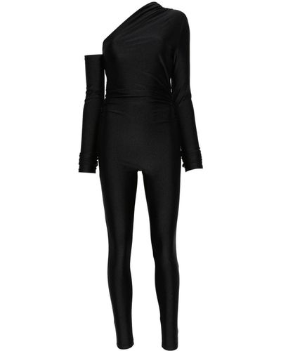 ANDAMANE Olimpia Asymmetric-neck Jumpsuit - Black