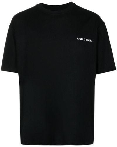 A_COLD_WALL* T-shirt en coton à logo imprimé - Noir