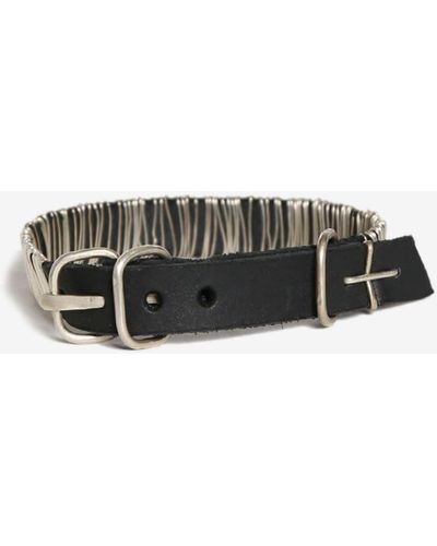 Werkstatt:münchen Adjustable Leather Bracelet - White
