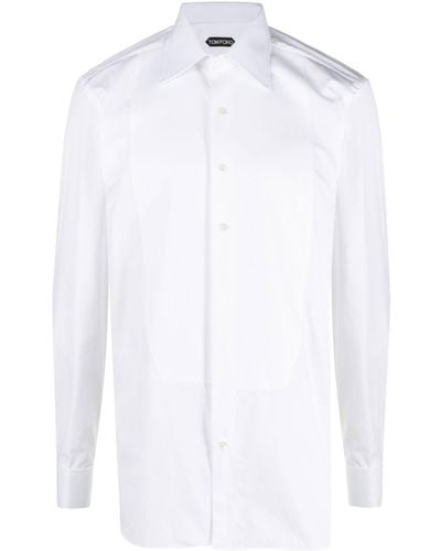 Tom Ford Camisa slim con botones - Blanco