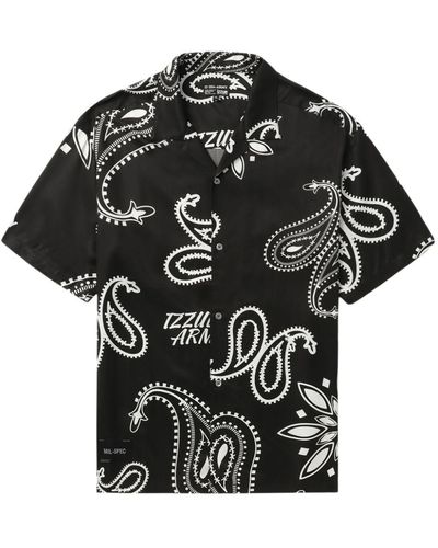 Izzue Paisley-print Shirt - Black