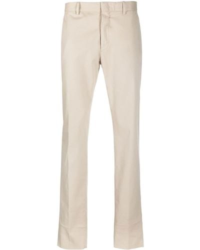 Zegna Pantalon en coton à design plissé - Neutre