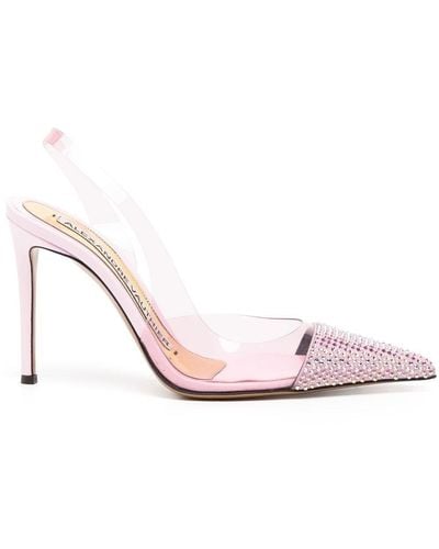 Alexandre Vauthier 110mm Rhinestone Sheer Court Shoes - Pink