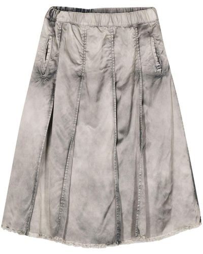 Maison Mihara Yasuhiro Pleated Denim Skirt - Grey