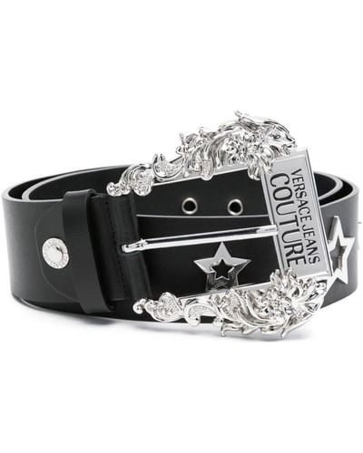 Versace Star Couture Leather Belt - Black