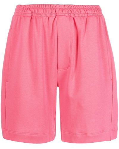 Styland Elasticated-waistband Organic-cotton Shorts - Pink