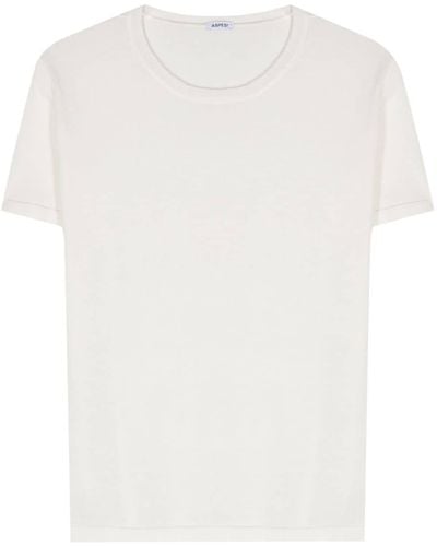 Aspesi Fine-knit Short-sleeved Jumper - White