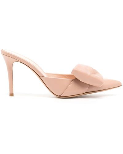 Gianvito Rossi Safira 90mm Leather Mules - Pink