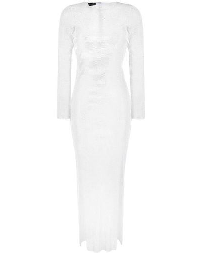 Santa Brands Rhinestone-embellished Maxi Dress - White