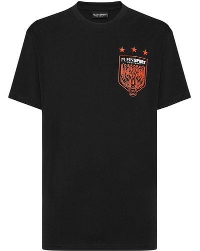 Philipp Plein Tiger Crest Edition Cotton T-shirt - Black