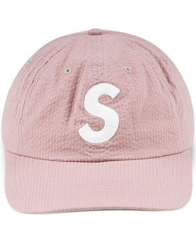 Supreme ロゴ キャップ - ピンク