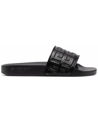 Givenchy 4g Strap Slip-on Slides - Black