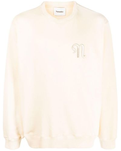 Nanushka Embroidered-logo Sweatshirt - Natural
