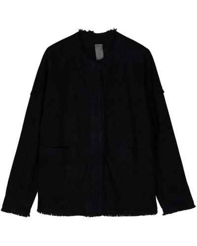 FURLING BY GIANI Frayed suede jacket - Negro