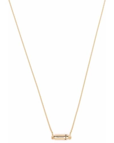 Le Gramme 18kt Yellow Gold Polished Capsule Pendant Necklace - Metallic
