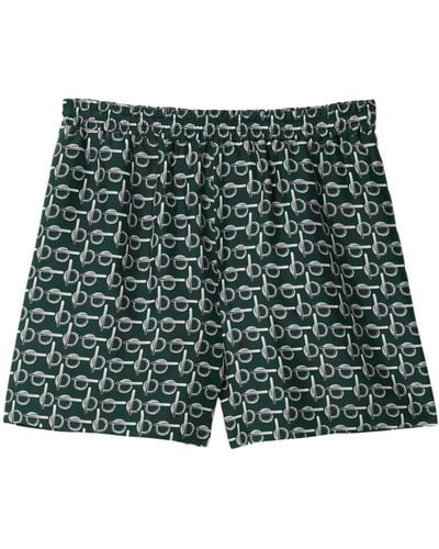 Burberry Silk 'b' Print Shorts - Green