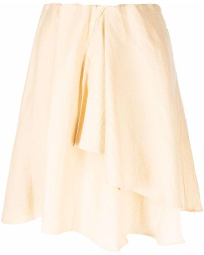 Alysi Asymmetric Flared Mini Skirt - Yellow