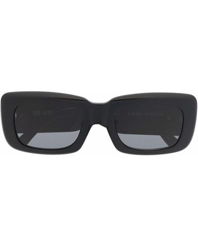 Linda Farrow X The Attico Marfa Square-frame Sunglasses - Black
