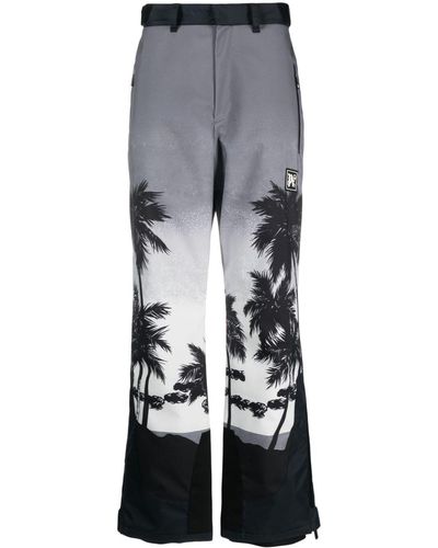 Palm Angels Pantalones de esquí Palms acolchados - Gris