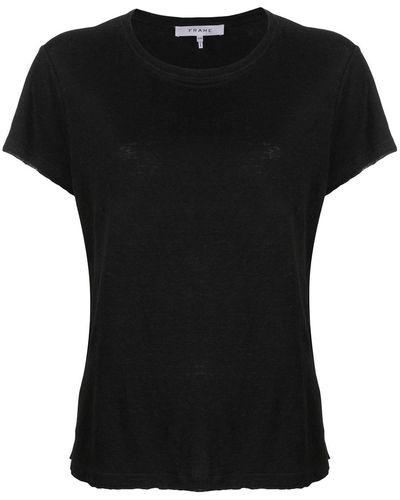 FRAME Organic Linen T-shirt - Black