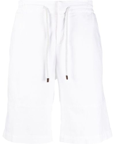Brunello Cucinelli Shorts mit Kordelzug - Weiß