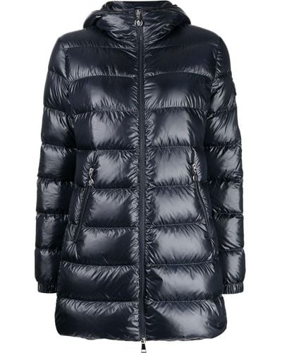 Moncler Glements Hooded Quilted Shell Coat - Blue