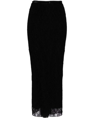 Dolce & Gabbana High-waisted Lace Pencil Skirt - Black