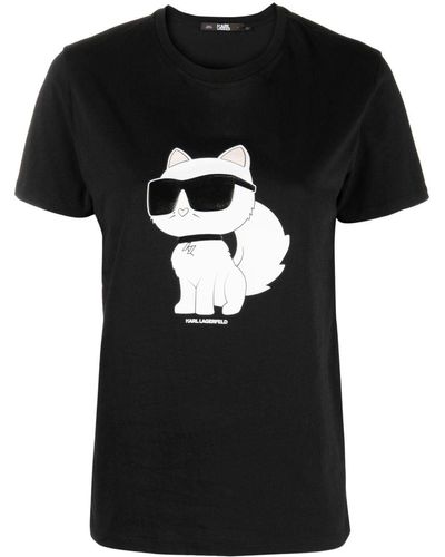 Karl Lagerfeld Ikonik 2.0 Choupette T-shirt - Black