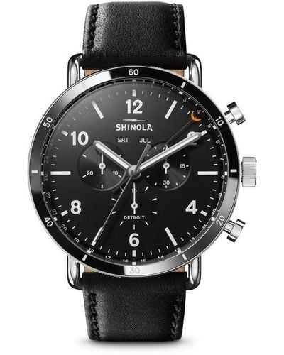 Shinola Canfield Sport Chronograph 45mm腕時計 - ブラック