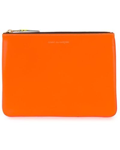 Comme des Garçons Colour-block Zipped Wallet - Orange