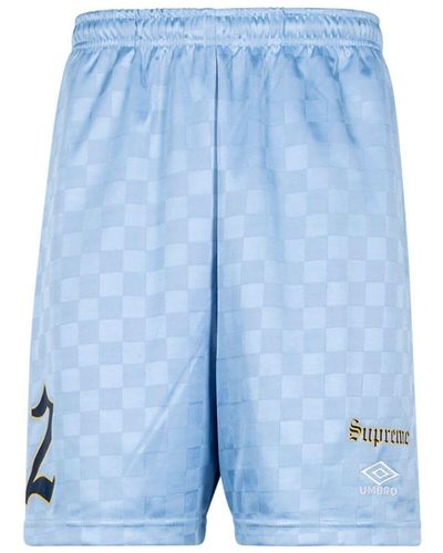 Supreme Pantalones cortos de deporte de x Umbro - Azul
