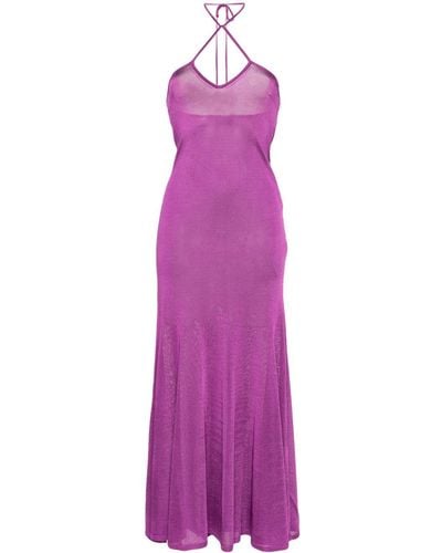 Tom Ford Fine-knit Maxi Dress - Purple