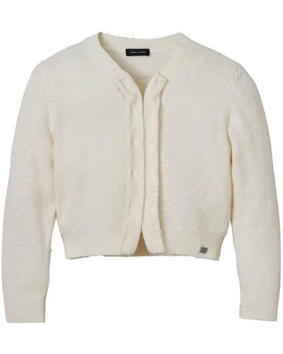 Marc Jacobs Pilled Cropped Wool Cardigan - White