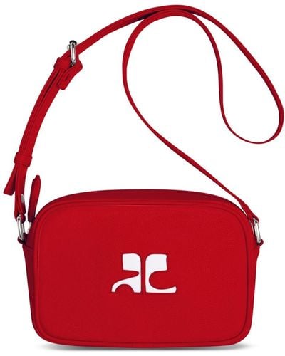 Courreges Reedition Camera Leather Bag - Red